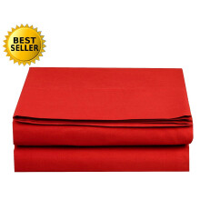Luxuriöses Bettlaken auf Amazon, eleganter Komfort, knitterfrei, 1500 Premier Hotelqualität, 1-teiliges Bettlaken, California King Size, Rot