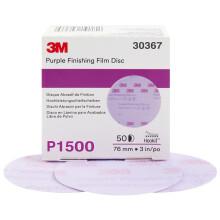 3M 30367 Hookit Purple 3"""" P1500 Grit Finishing Film Disc