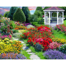 Springbok Flower Garden 500 brikker til voksne - med en smuk have i blomst