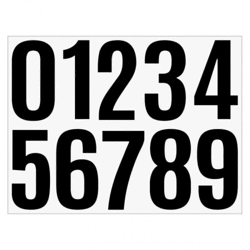 6 Sheets Large Number Stickers Adhesive Numbers Stickers for Garbage ...