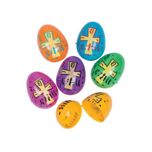 Fun Express - Religious Bright Easter Eggs (72 stk) til p?ske - Festartikler - Beholdere og ?sker - Plastbeholdere - P?ske - 72 stk.