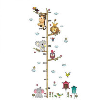 Animal Height Measurement Wall Decal Removable Zoo Pattern Growth Chart Wall Stickers Mural Nursery Stickers (Free Collage)