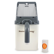 Pnere kledyr Pnere Scooper XL kattegrus scoop 15 genopfyldningsposer - ekstra stor kapacitet rodfri kattegrus Scooper med pose til store og fl