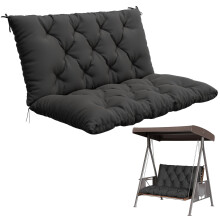 Porch Swing Cushion with Backrest Waterproof Bench Cushion for Outdoor Furniture 2-3 Seater Replacement Thickened 5 in swing cushion with Ties Pa