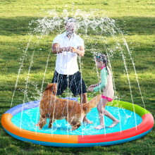 SLOOSH Rutschfestes Spritzpad-Sprinkler - Wasserspielzeug fr drauen, Springbrunnenmatte fr den Garten, fr Kleinkinder, Kinder, Hunde, verdick