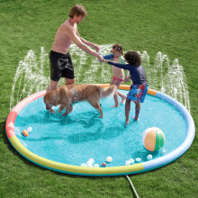 SLOOSH Rutschfestes Spritzpad-Sprinkler - Wasserspielzeug fr drauen, Springbrunnenmatte fr den Garten, fr Kleinkinder, Kinder, Hunde, verdick