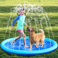 SLOOSH Rutschfestes Splash Pad Sprinkler - Outdoor-Wasserspielzeug Spielmatte f   r Kleinkinder Kinder Hunde Drau   en Verdickter Sprinkler Poolparty