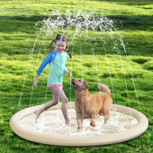SLOOSH Splash Pad Sprinklermatte  1,8 m tropische Bltter, Wasserspielzeug fr drauen, fr Kinder und Hunde, Hinterhofparty im Sommerdekor, Was