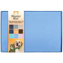 Neater Pet Brands Neater Mat Pet Mats for Food and Water Cat & Dog Bowl Mat Waterproof Silicone Feeding Tray Dog Food Mats for Floors Placema