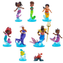 Disney Store Official Junior's Ariel Deluxe Figure Play Set - With Ariel, Triton, Ursula & Friends - Mermaid Toys Characters Figurines