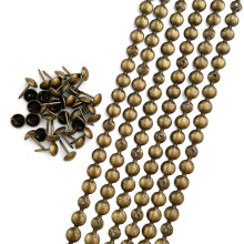 Let's Decorate 10 Meters D9.5mm Brass Plated Decorative Nail Strips/Nailhead Trims Upholstery Sofa Tacks Loosing Tacks Matched (B:9.5mm Brass)