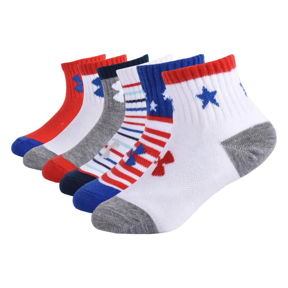 Under Armour Baby Boys Multi Pack Quarter Sock Stars And Stripes 12-24 Mesi Us-image