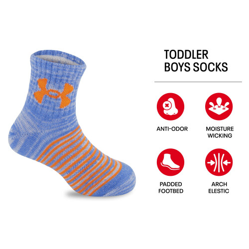 Under Armour Under Armour Baby Boys Multi Pack Quarter Sock Mrkbl 0-6 mnader 1