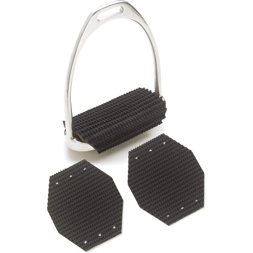 Millenium Super Comfort Wrap-around Stirrup Iron Pads Black 4.5