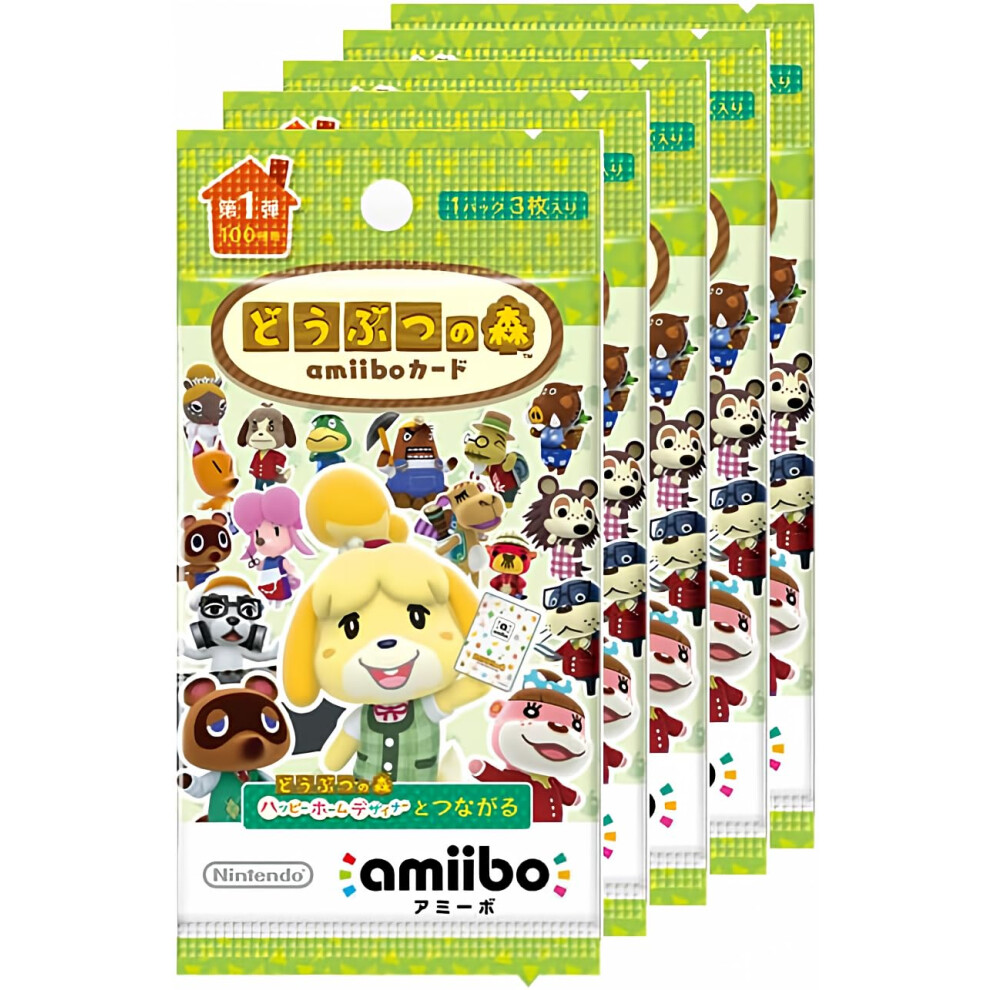 Nintendo Animal Crossing Card Amiibo [Animal Crossing Series] 5 Pack Set