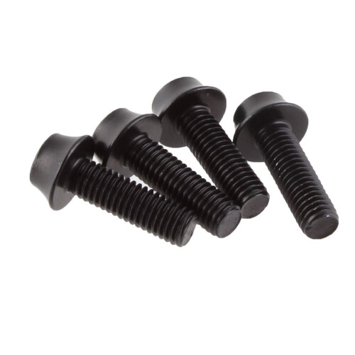 Wolf Tooth Precision Anodized Water Bottle Pernos - 4 PC. Negro
