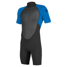 O'Neill Unisex-Kind Jugend Reactor-2 2MM Back Zip S/S Spring Neoprenanz ge Schwarz/Ozean 8 Gro e Kinder US