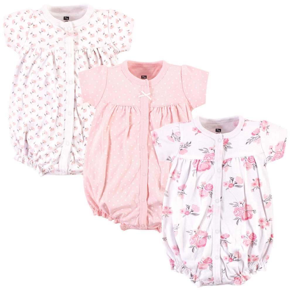 Hudson Baby Unisex Cotone Rompers Rosa Floreale 12-18 Mesi-image