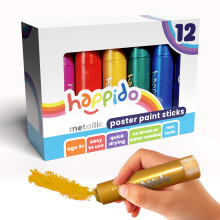 Happido Set de 12 palitos de pintura de temperatura giratoria para nios secando rpido sin desorden suministros de arte para nios pequeos y nios