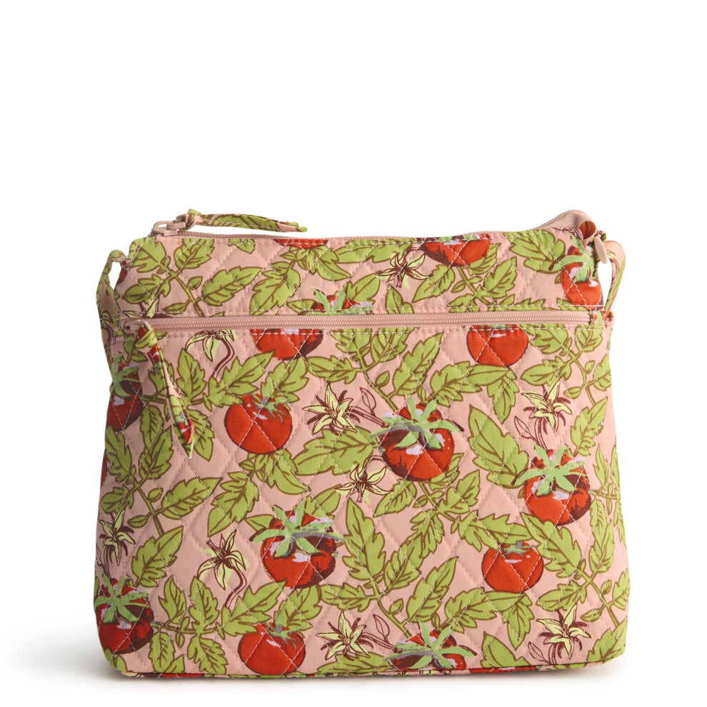 Vera Bradley Premium Cotton Original Zip Hipster Crossbody Tomato Vines