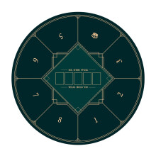 NUVETI 24/11/39/47/55/63 pulgadas Mat de pker redondas para Texas Holdem | Mesa de pker porttil con diseo de juego de diseo de jugador de arte d