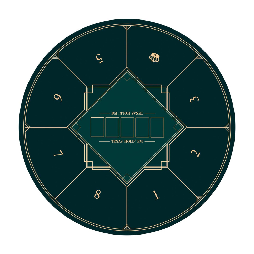 Nuveti 24/11/39/47/55/63 pouces de poker rond pour Texas Holdem | Table de poker portable Top avec art d   co Imprimer le tapis de mise en page de