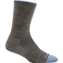 Darn Tough Vermont Women's Solid Basic Crew Lightweight Sock (Style 6012) - Beige/Taupe Medium
