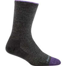 Darn Tough Women's Solid Basic Crew Lightweight Sock (Style 6012) - Charcoal Large