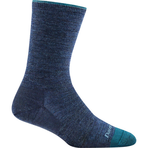 Darn Tough Vermont Women's Solid Basic Crew Lightweight Sock (Style 6012) - Blue/Denim  Medium