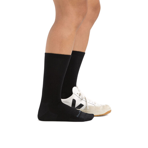 Darn Tough Women's Solid Basic Crew Lightweight Sock (Style 6012) - Charcoal  Large 2