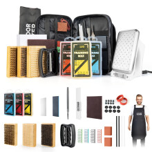 OutdoorMaster Ski Snowboard Tuning og Vokses?t med Voksejern Universal Wax Edge Tuner B?rste Voksskraber Ptex Fixer Screw Gummib?nd (Sort XL-opgr