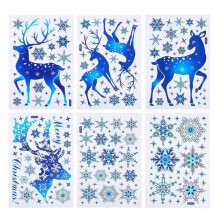 6 Sheets Christmas Stickers DIY Window Art Sticker Christmas Party Decals