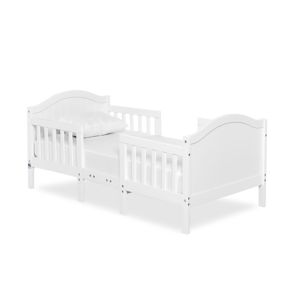 Dream On Me Portland 3 en 1 lit convertible pour tout-petit dans White Greenguard Gold JPMA certifi    Low to Floor Design non toxique finition Pin