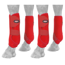 Conjunto de botas esportivas Tough 1 Extreme Vented vermelho pequeno