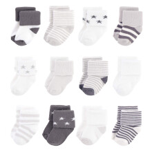 Toccata dalla natura baby boys ha toccato la natura unisex di calzini di cotone organico stelle di carbone grigio 0-6 mesi calzino casual stelle di c