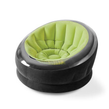 Intex 68581EP Inflatable Empire Chair: Durable Outdoor Use - 2-PLY Laminate - Velvety Surface - Flocked Construction - Green