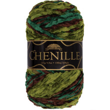 JubileeYarn Chenille Yarn - Worsted Polyester - 100g/Skein - Camelot - Variegated Multicolor Velvet - Crochet and Knitting Yarn - 1 Skein