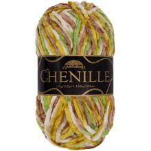 JubileeYarn Chenille Yarn - Worsted Polyester - 100g/Skein - Summerland - Variegated Multicolor Velvet - Crochet and Knitting Yarn - 1 Skein