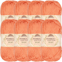JubileeYarn Bamboo Cotton Sport Yarn - 50g/Skein - COHO Salmon - 8 Skeins