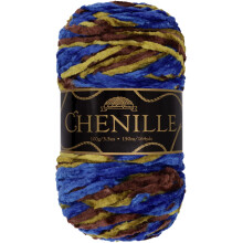 JubileeYarn Chenille Yarn - Worsted Polyester - 100g/Skein - Asgard - Variegated Multicolor Velvet - Crochet and Knitting Yarn - 1 Skein