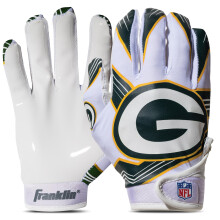 Franklin Sports Green Bay Packers Kinder NFL Football Handschuhe - Receiver Handschuhe für Kinder - NFL Team Logos