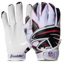Franklin Sports Atlanta Falcons Youth NFL fodboldmodtagerhandsker - modtagerhandsker til b?rn - NFL-holdlogoer og silikonepalme - Youth S/XS-par