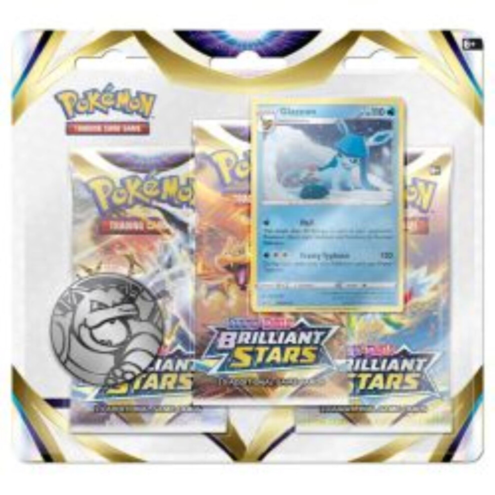 New Pokémon Pokemon Sas9 Brilliant Stars 3 Pack Blister - Glaceon 728192538100