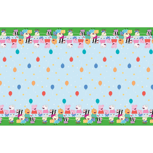 Unique Multicolor Peppa Pig Rectangular Plastic Table Cover (54"""" x 84"""") - Durable & Vibrant Design  Perfect for Parties and Events 2