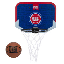 Franklin Sports NBA Detroit Pistons Mini Canestro da Porta - Mini Hoop per Bambini con Palla - Giocattolo NBA