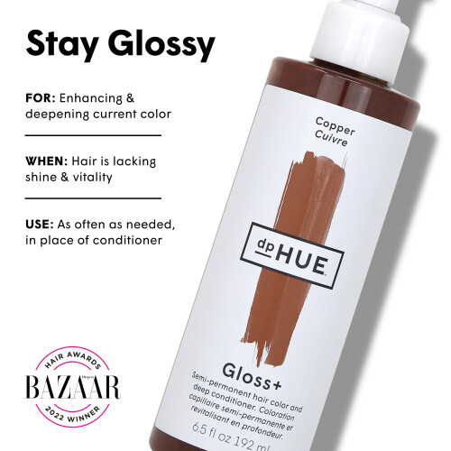 dpHUE Gloss+, Χαλκός - 6.5 oz (8-12 Εφαρμογές) - Ημι-Μόνιμη Χρώση Μαλλιών & Conditioner 1