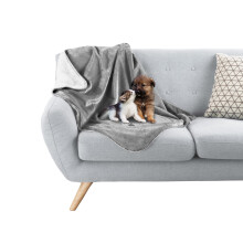 PETMAKER Vandtt kledyrstppe - 30x40-tommer vendbart sherpa-fleecekast beskytter sofaer, biler og senge mod spild pletter og pels (gr)