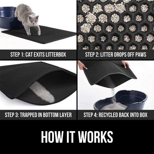 Gorilla Grip Honeycomb Cat Litter Mat 2