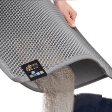 GORILLA GRIP Honingraat kattenbakmat Tweelaags opvangmatten Zacht voor de poten Binnenbox Benodigdheden en benodigdheden Voerval Waterbestendig o
