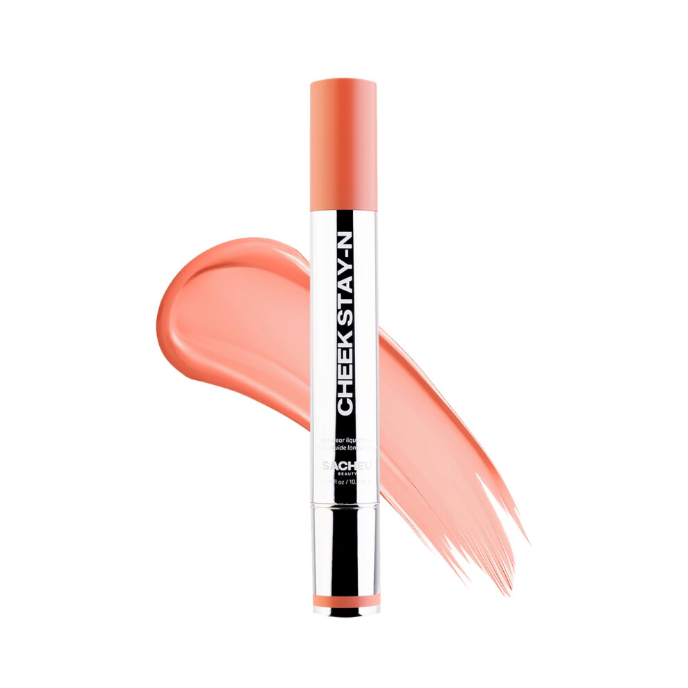 Sacheu Cream Cheek Stay-N Liquid Blush For Cheeks - High Pigment Buildable Lightweight Blush Infused With Squalane For Dewy & Radiant Flushed Cheek